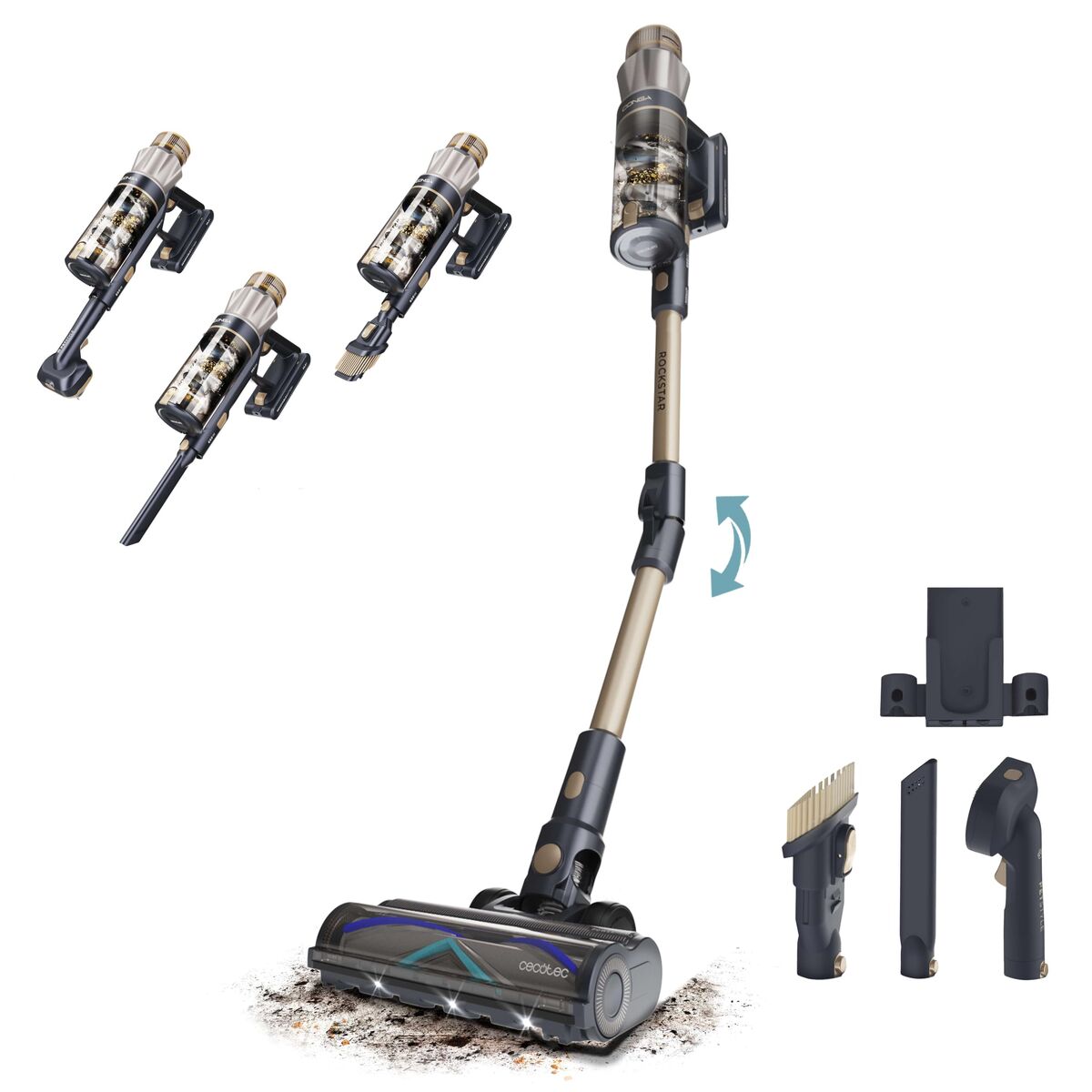 Aspirador Escova Cecotec Rockstar RS90 Pet Flex 600 W
