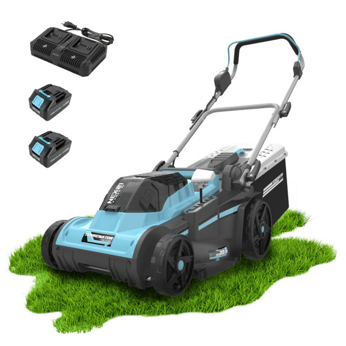 Cortador de relva Cecotec E3 Liberty Z Plus 20V 38cm 40L Brushless 3em1 mulching