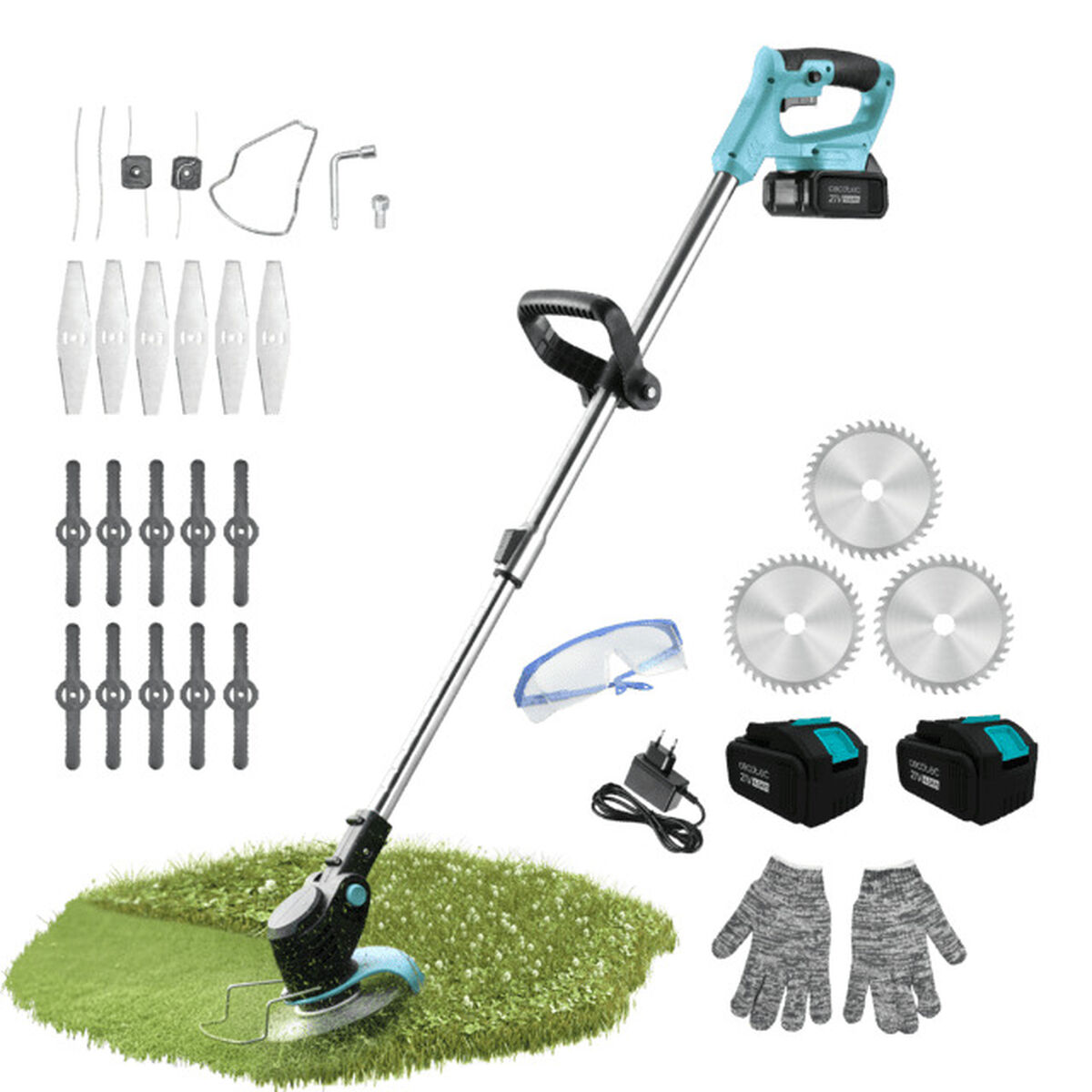 Desbrozadora multifunções Cecotec FastCut 4000 4em1 650W bateria 21V cabeça ajustável