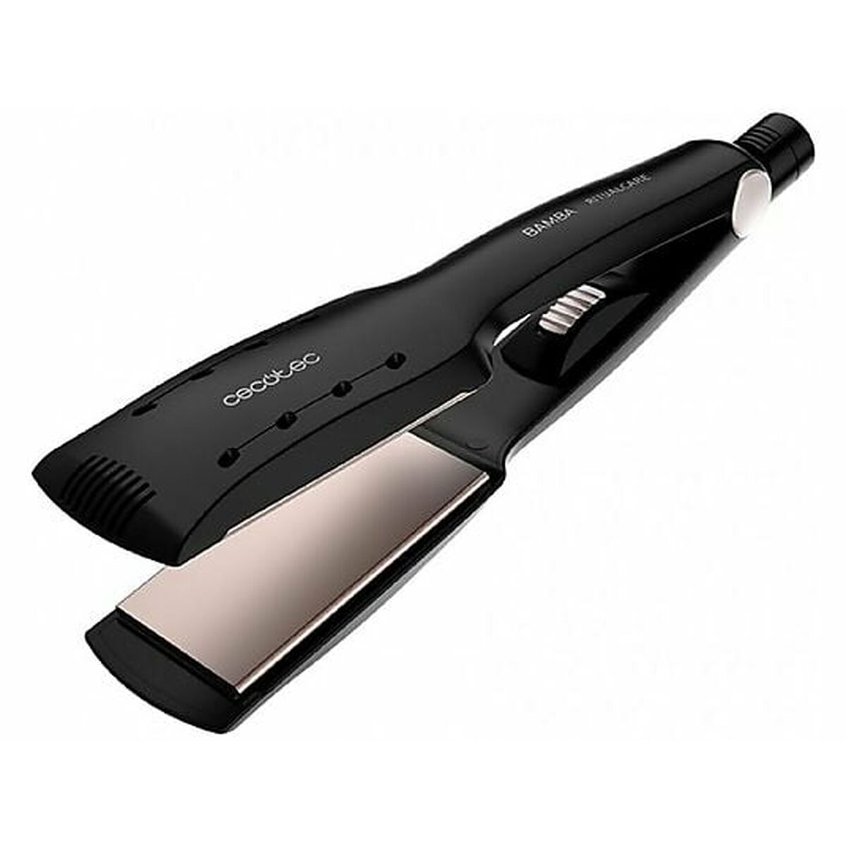 Cecotec Prancha de Cabelo Bamba RitualCare 900 Max titânio 43W placas largas Wet&Dry preto