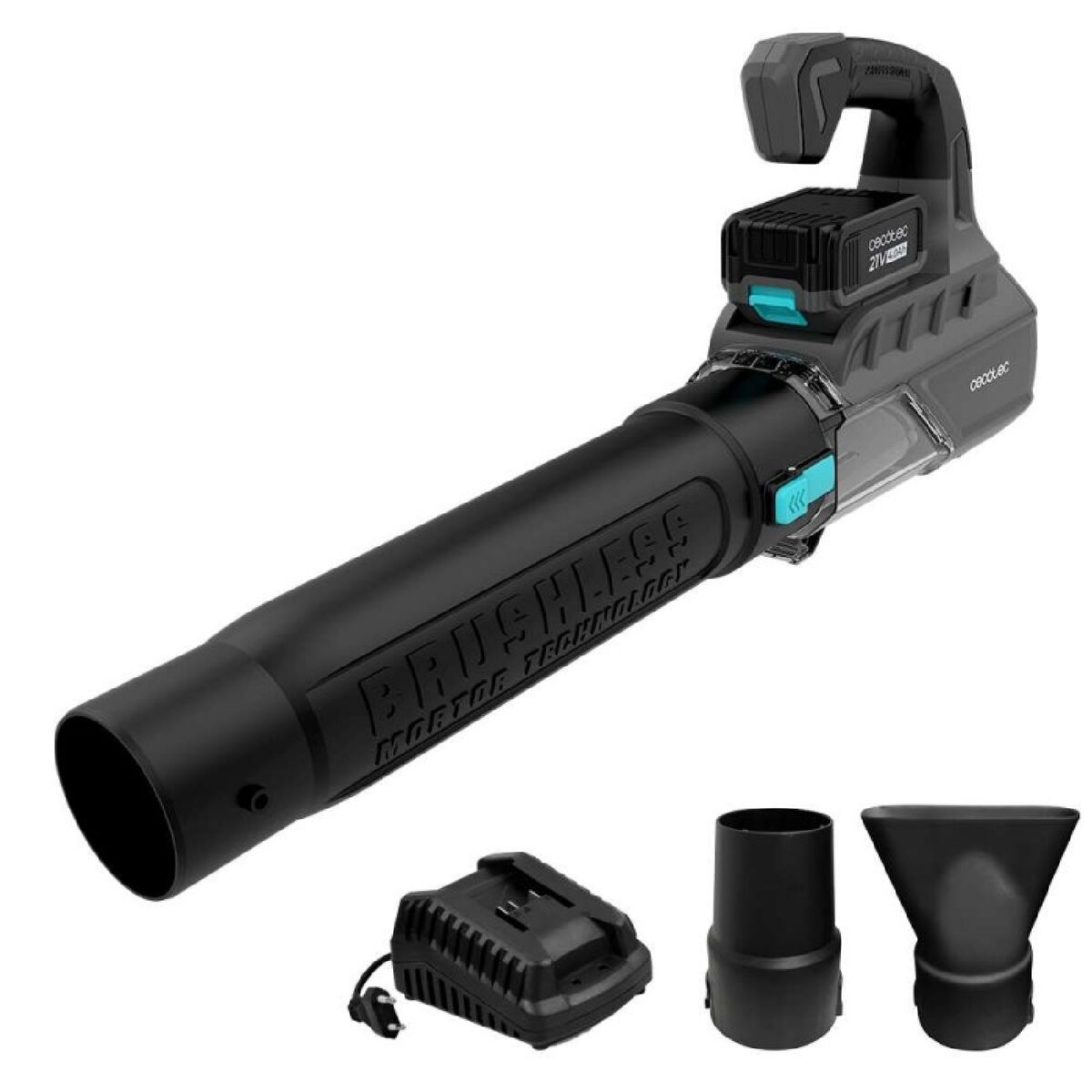 Cecotec Soprador AirForce 4000 Bazooka Turbo 600W 21V Brushless bateria cinza
