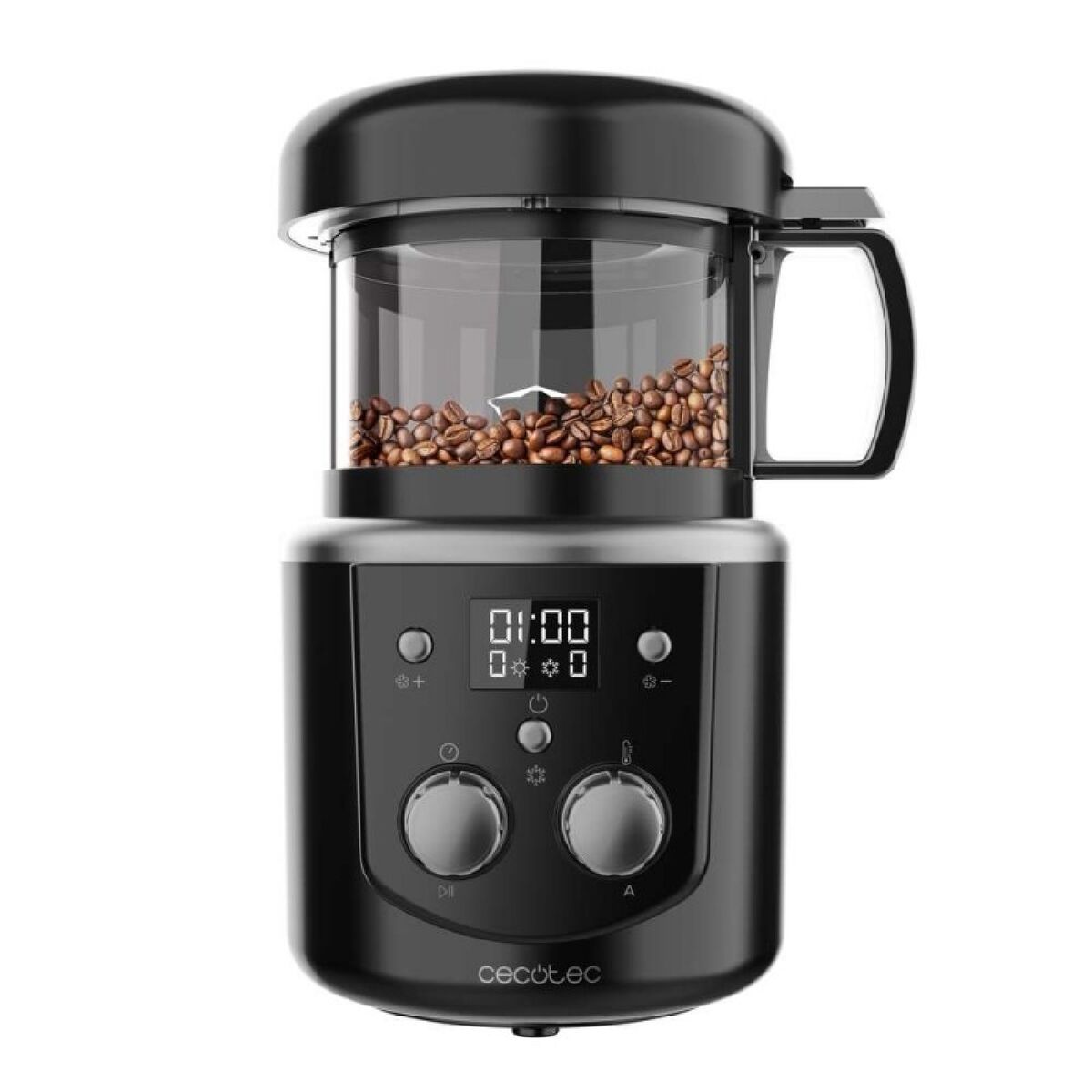 Moinho de Café Cecotec Roaster Booster 120g 1400W preto torra auto/manual