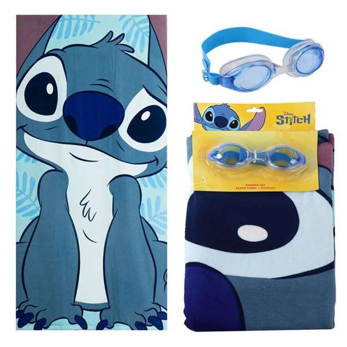 Toalha de Praia Stitch Azul
