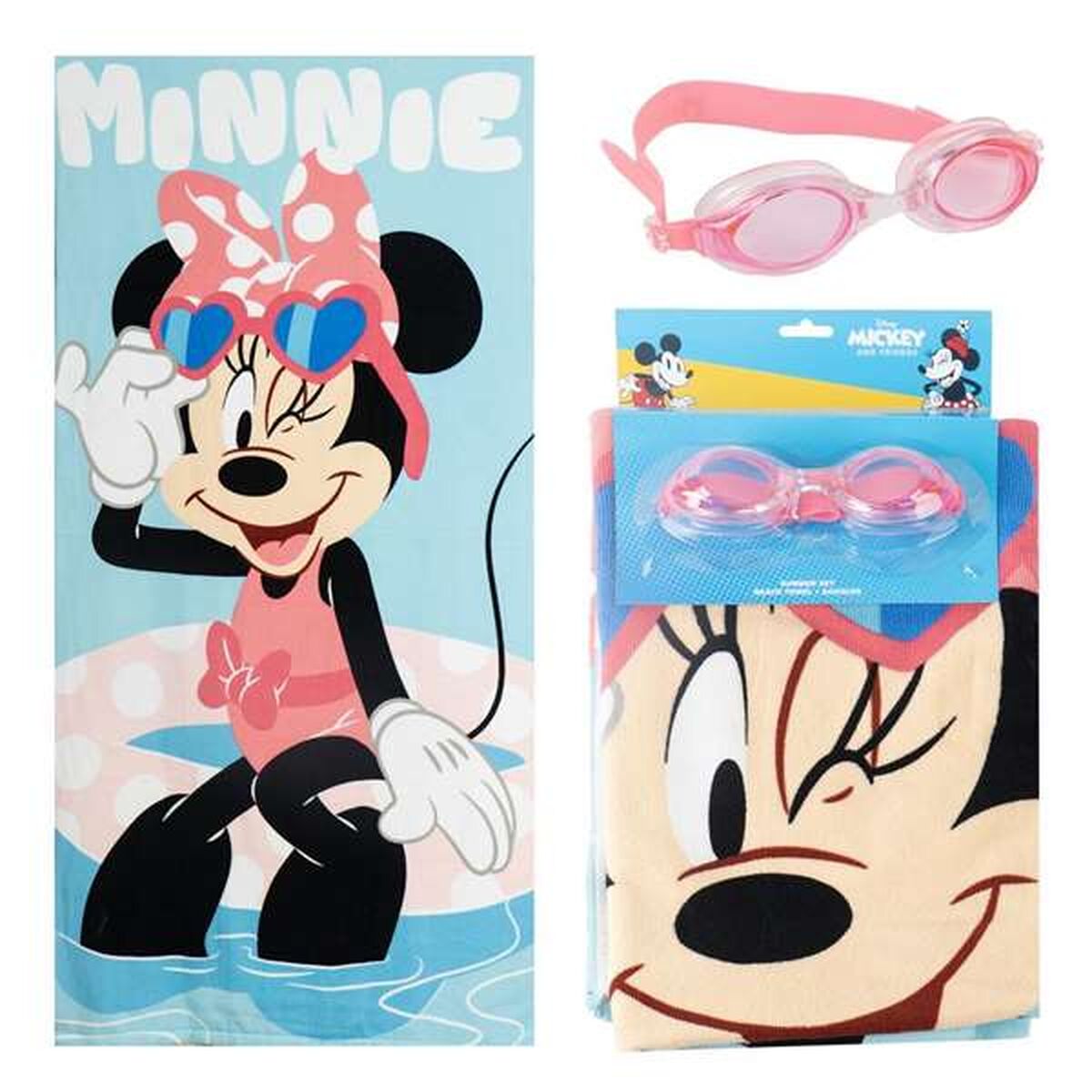 Toalha de Praia Minnie Mouse Azul