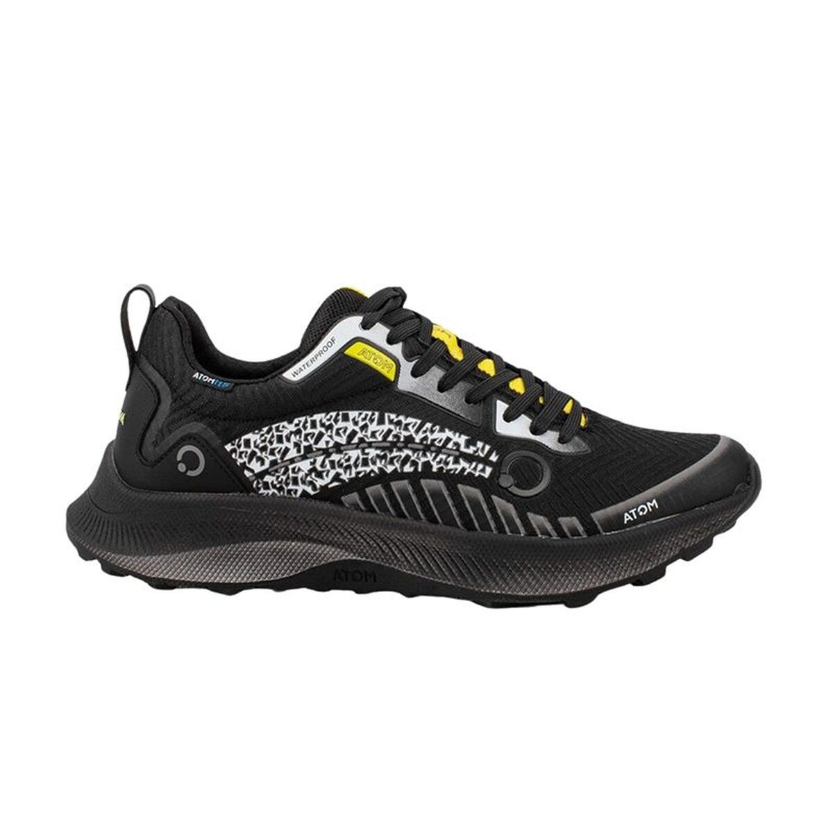 Tênis de trail para homem (corrida em montanha) Atom Terra High-Tex Preto