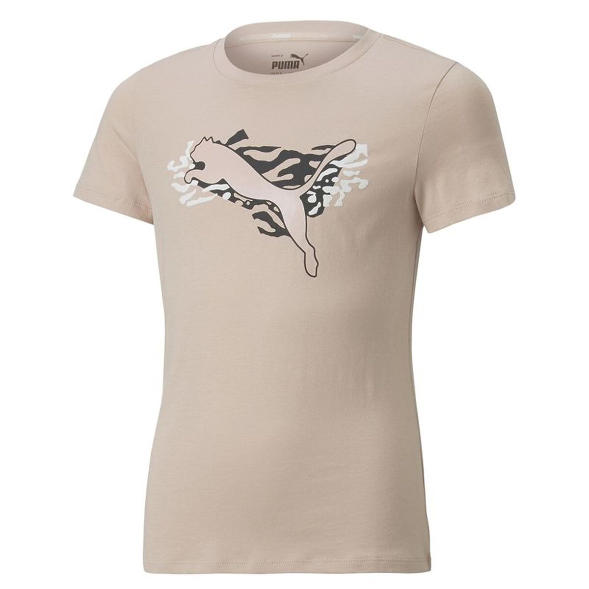 Camisola de Manga Curta Infantil Puma Alpha Cor de Rosa