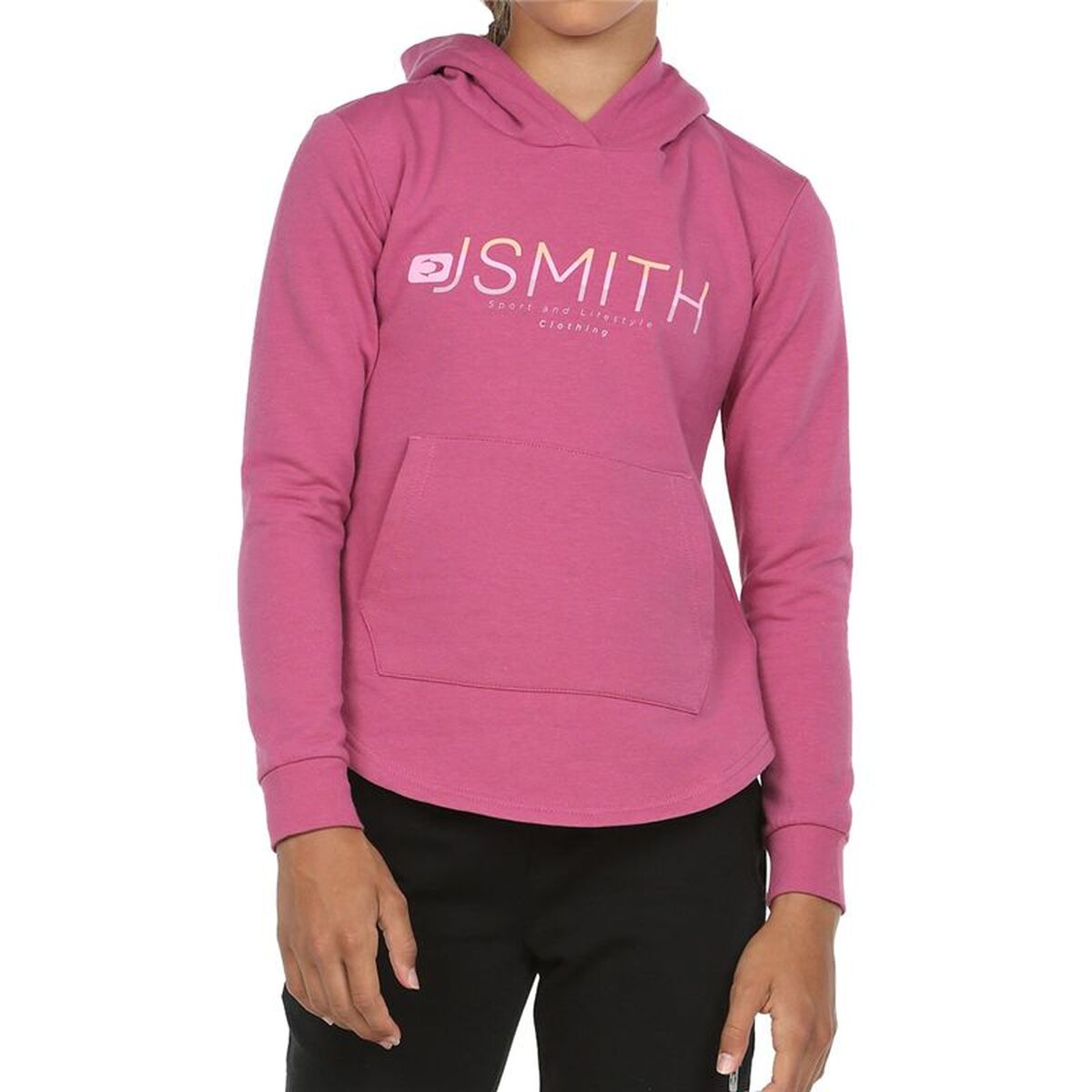 Camisola com Capuz Menina John Smith Borda Cor de Rosa