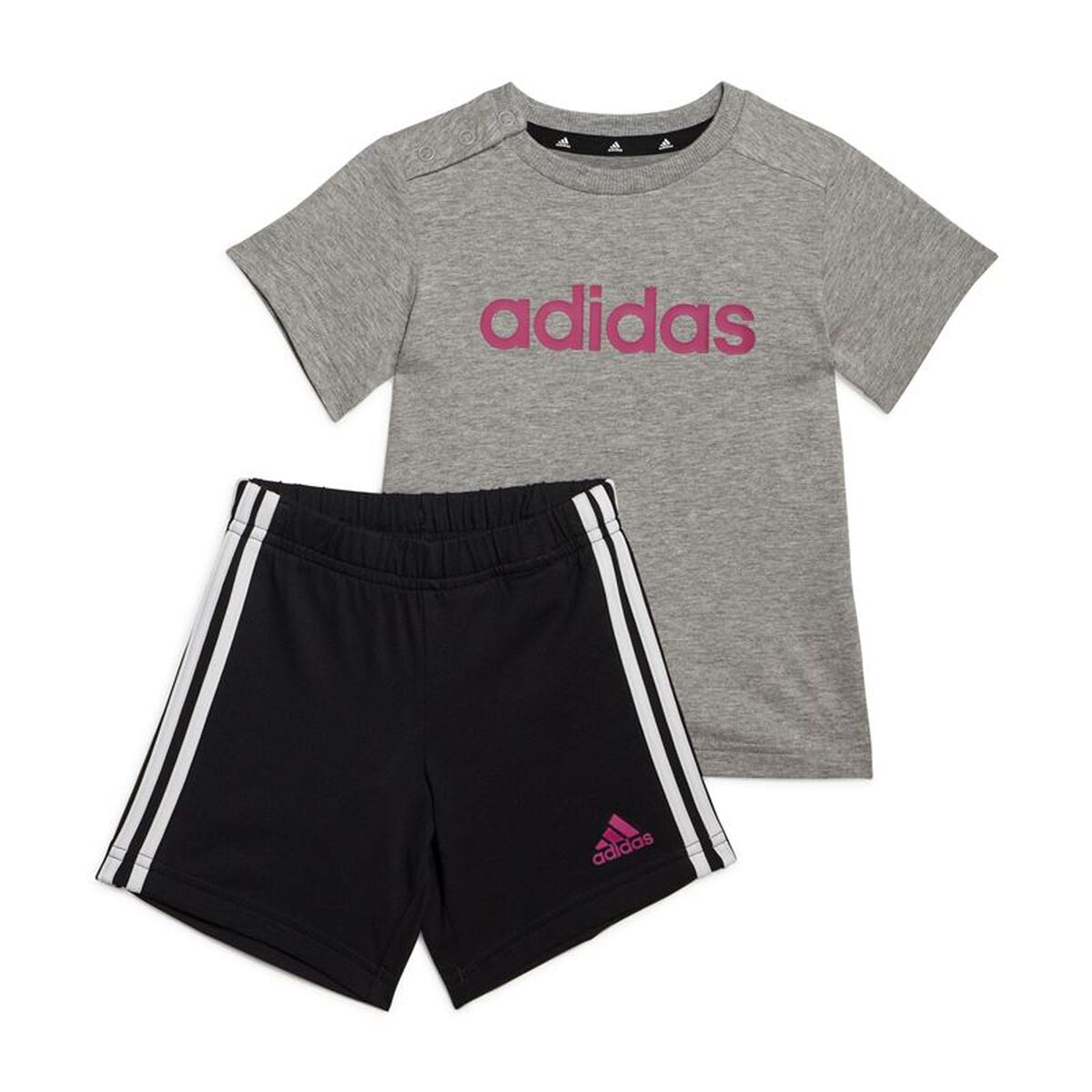 Conjunto de Vestuário Adidas Essentials Lineage Cinzento escuro