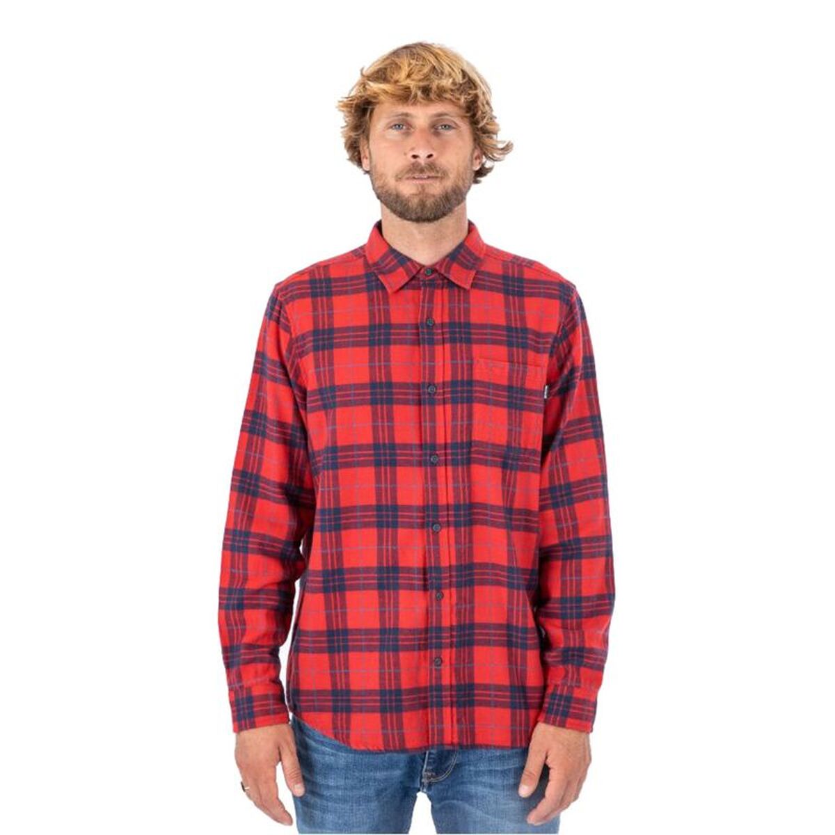 Camisa de Manga Comprida Homem Hurley Portland Organic Vermelho Carmesim