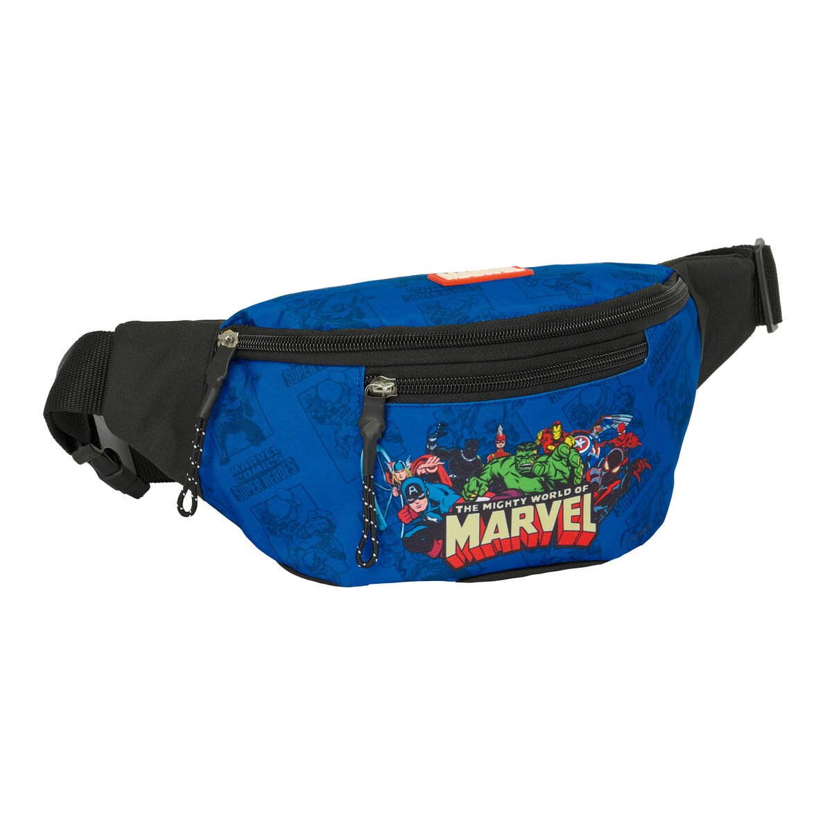 Bolsa de Cintura The Avengers Azul Preto 23 x 12 x 9 cm