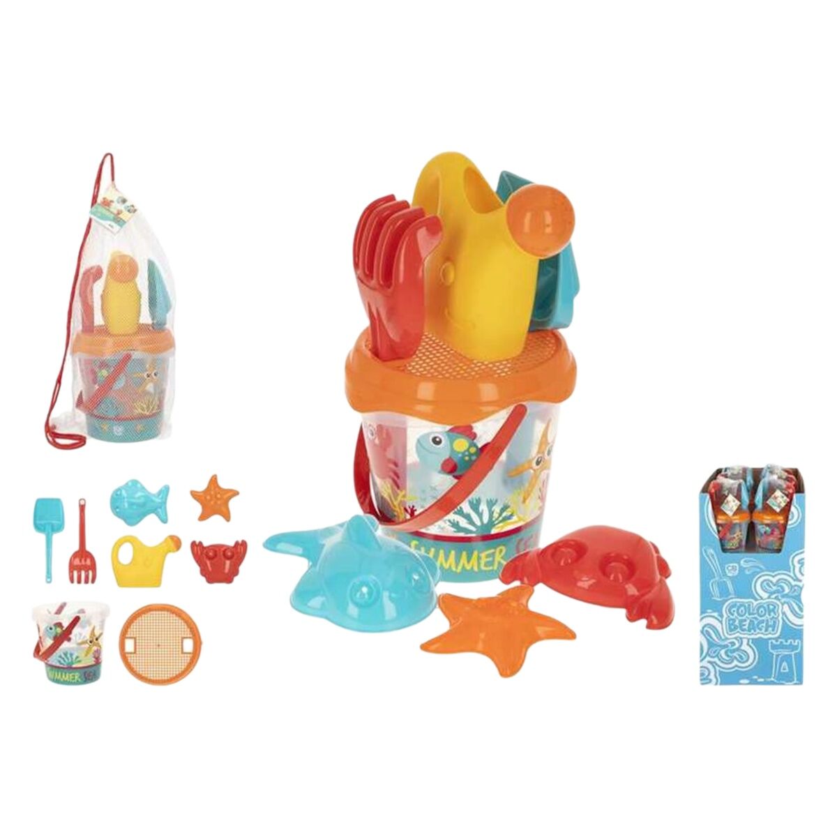 Conjunto de brinquedos de praia Colorbaby 18 cm