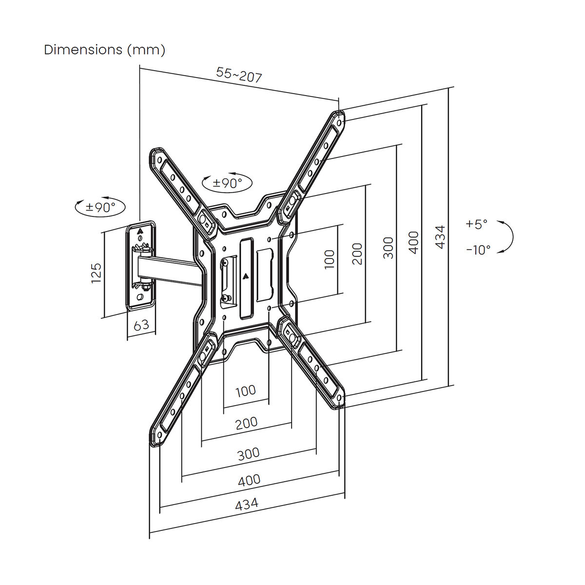 Suporte TV Aisens WT65TSE-415 65"