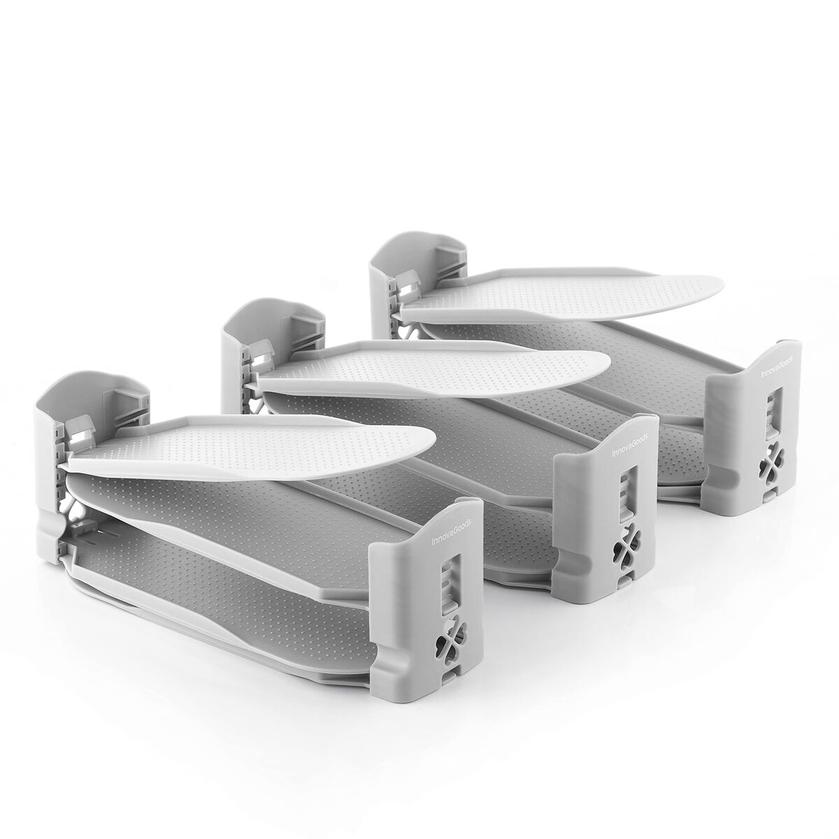 Organizador de Sapatos Regulável InnovaGoods Cinzento Plástico 6 Unidades (Recondicionado A)