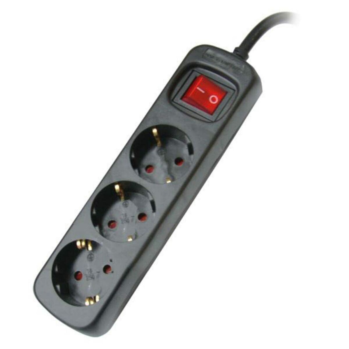 Extensão com 3 Tomadas Schuko com Interruptor Silver Electronics 9643 Preto