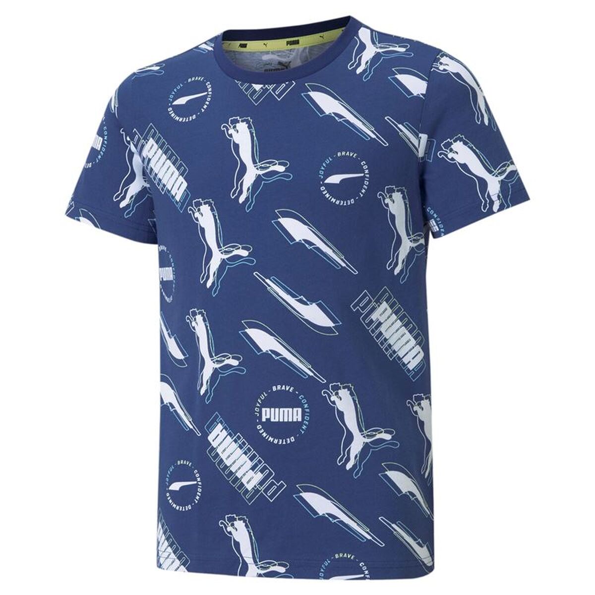 Camisola de Manga Curta Infantil Puma Azul escuro