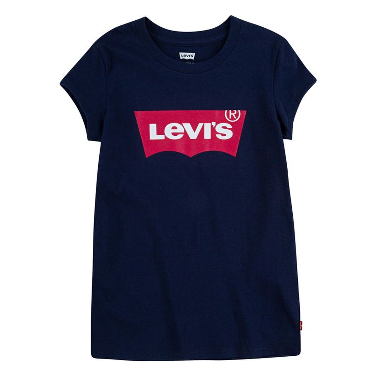 Camisola de Manga Curta Infantil Levi's Batwing Girl Azul escuro