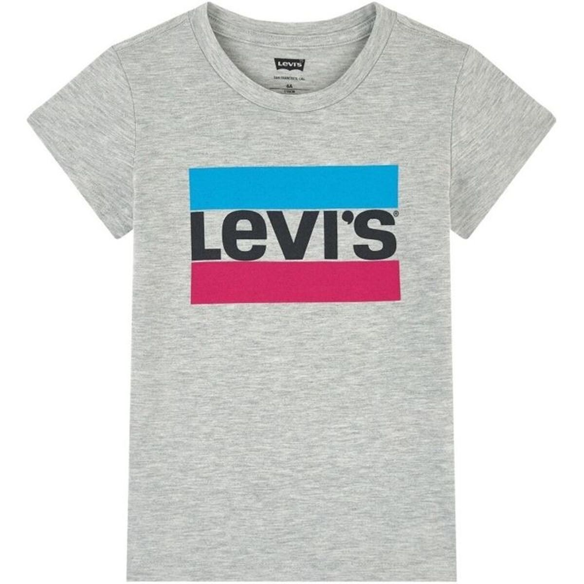 Camisola de Manga Curta Infantil Levi's SPORTSWEAR LOGO TEE Cinzento