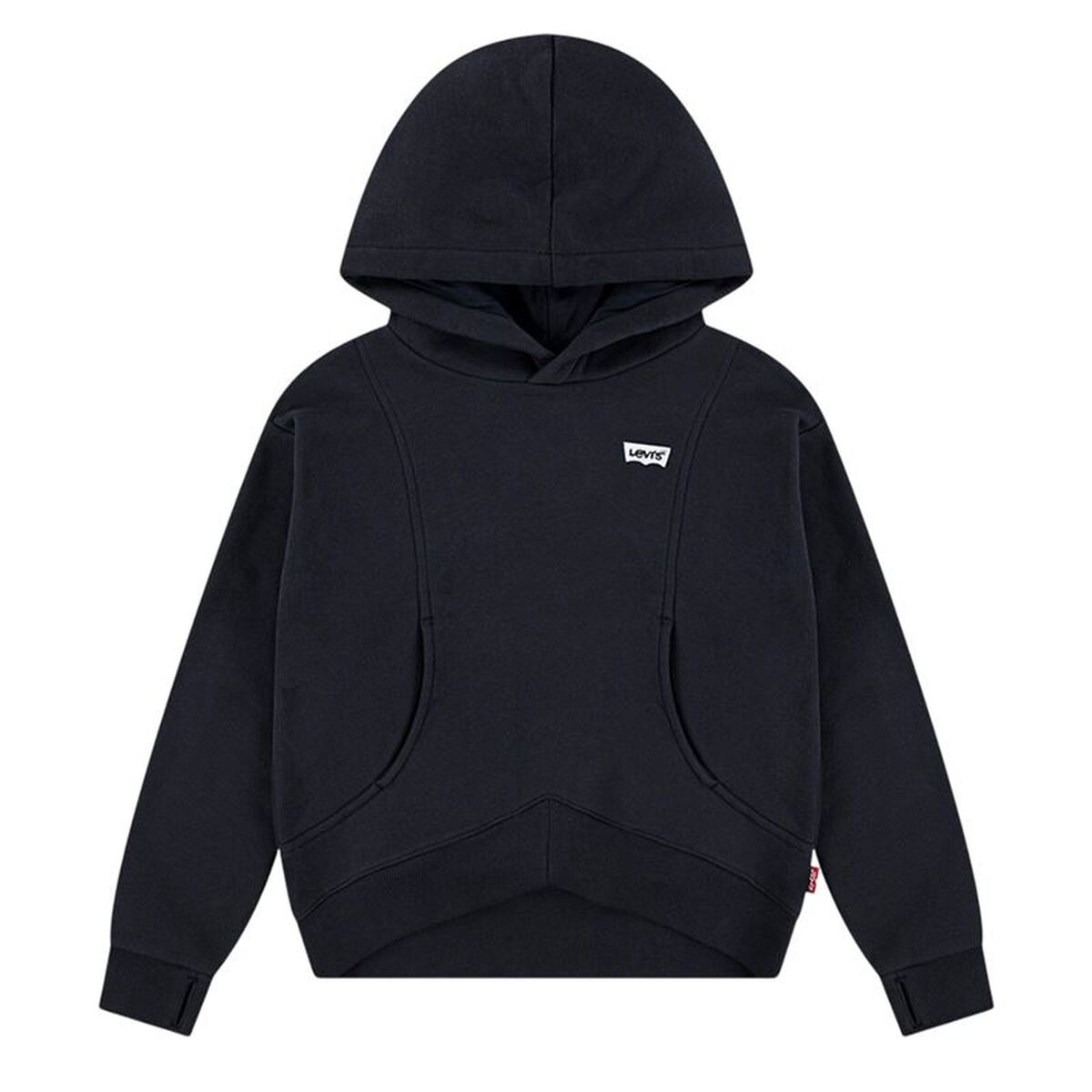 Camisola com Capuz Menina Levi's Lvg Batwing Patch Hoodie Preto