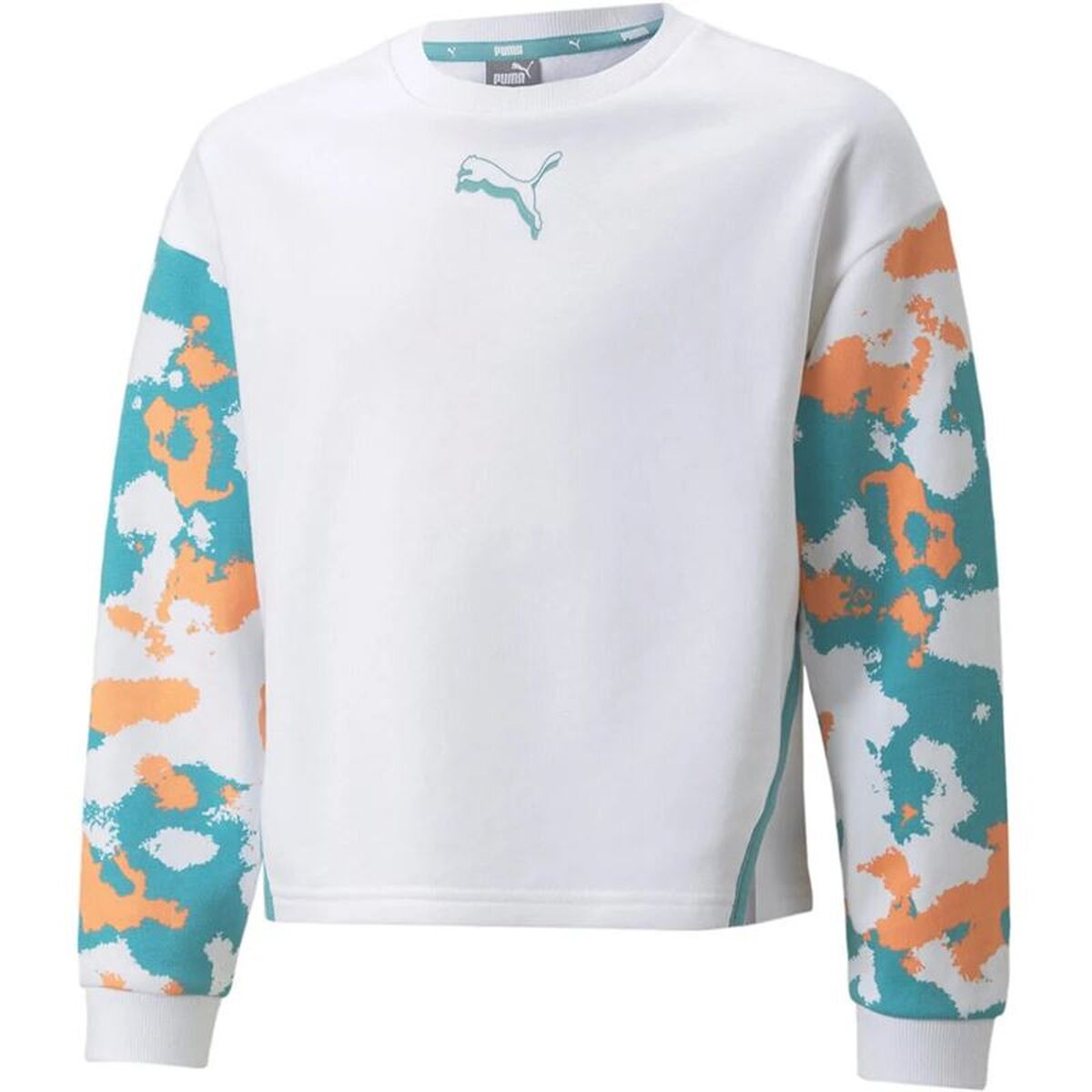 Camisola sem Capuz Menina Puma Alpha Crew Branco