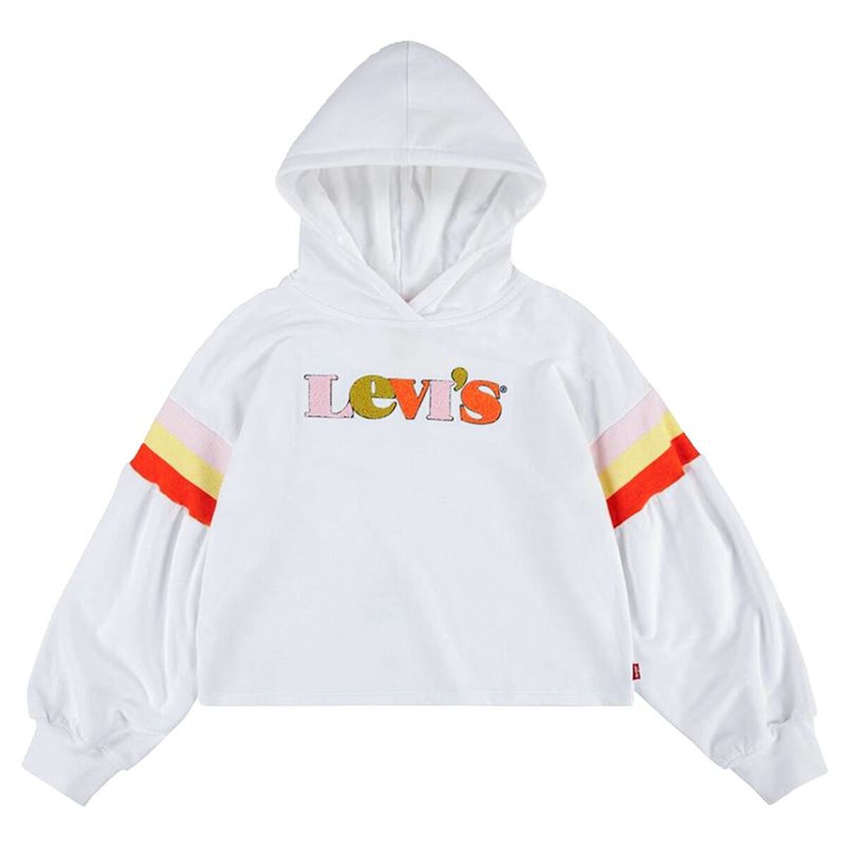 Camisola com Capuz Menina Levi's Full Sleeve High Rise Girl Branco