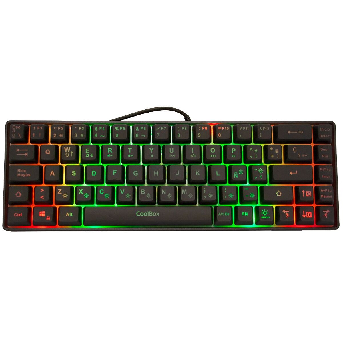 Teclado CoolBox mini TM065 Preto Qwerty espanhol