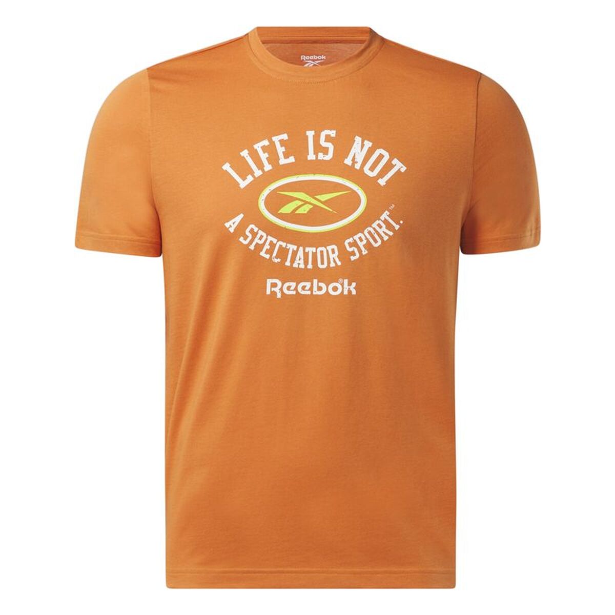 Camisola de Manga Curta Homem Reebok HS4884 Laranja S