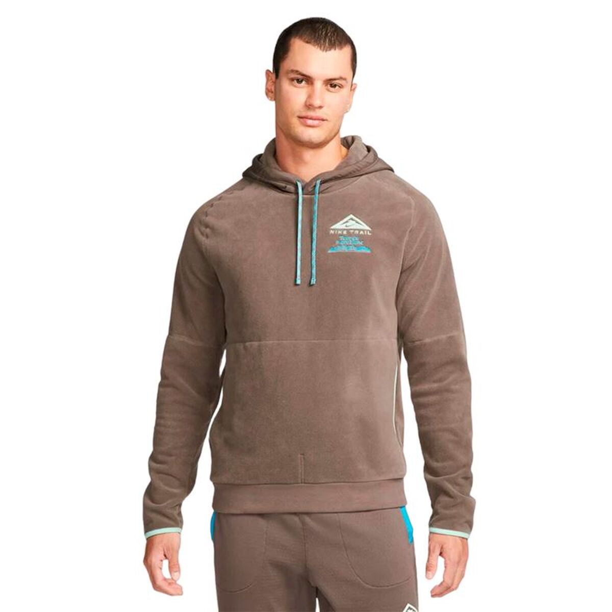 Polar com Capuz Homem Nike Mount Blanc Cinzento claro