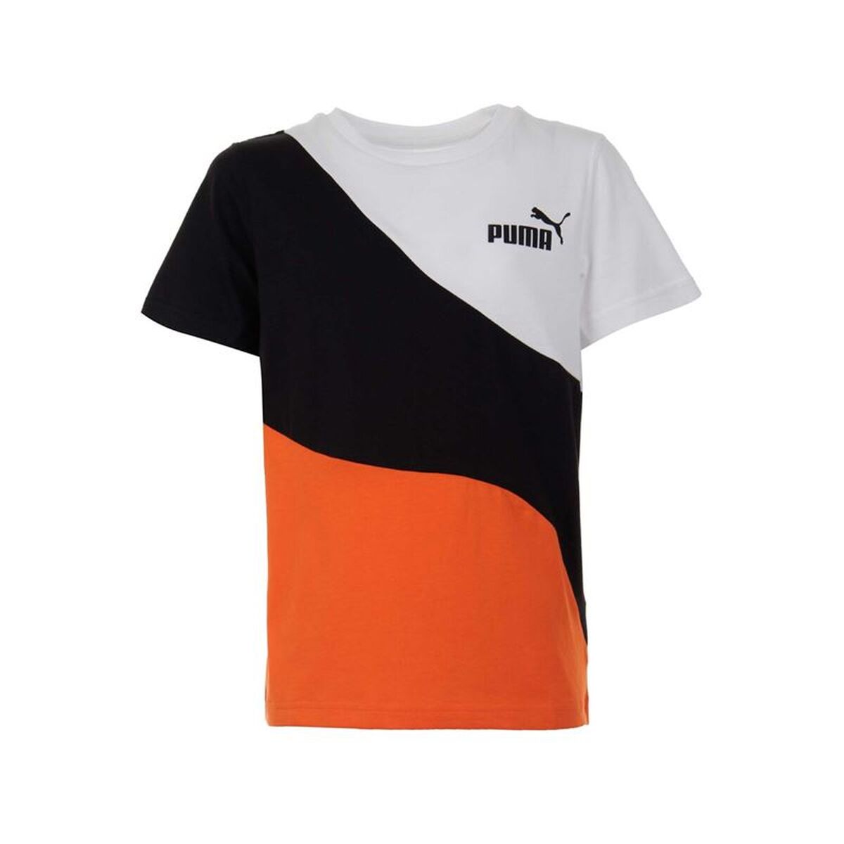 Camisola de Manga Curta Infantil Puma Power Cat Preto
