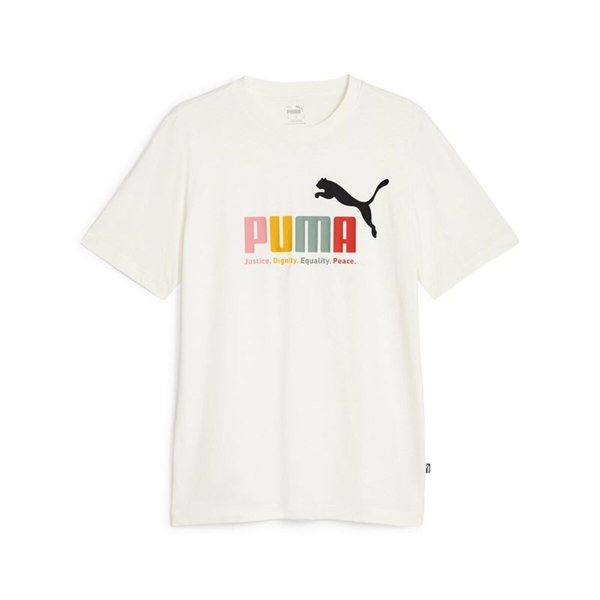 Camisola de Manga Curta Homem Puma Ess+ Branco Natural