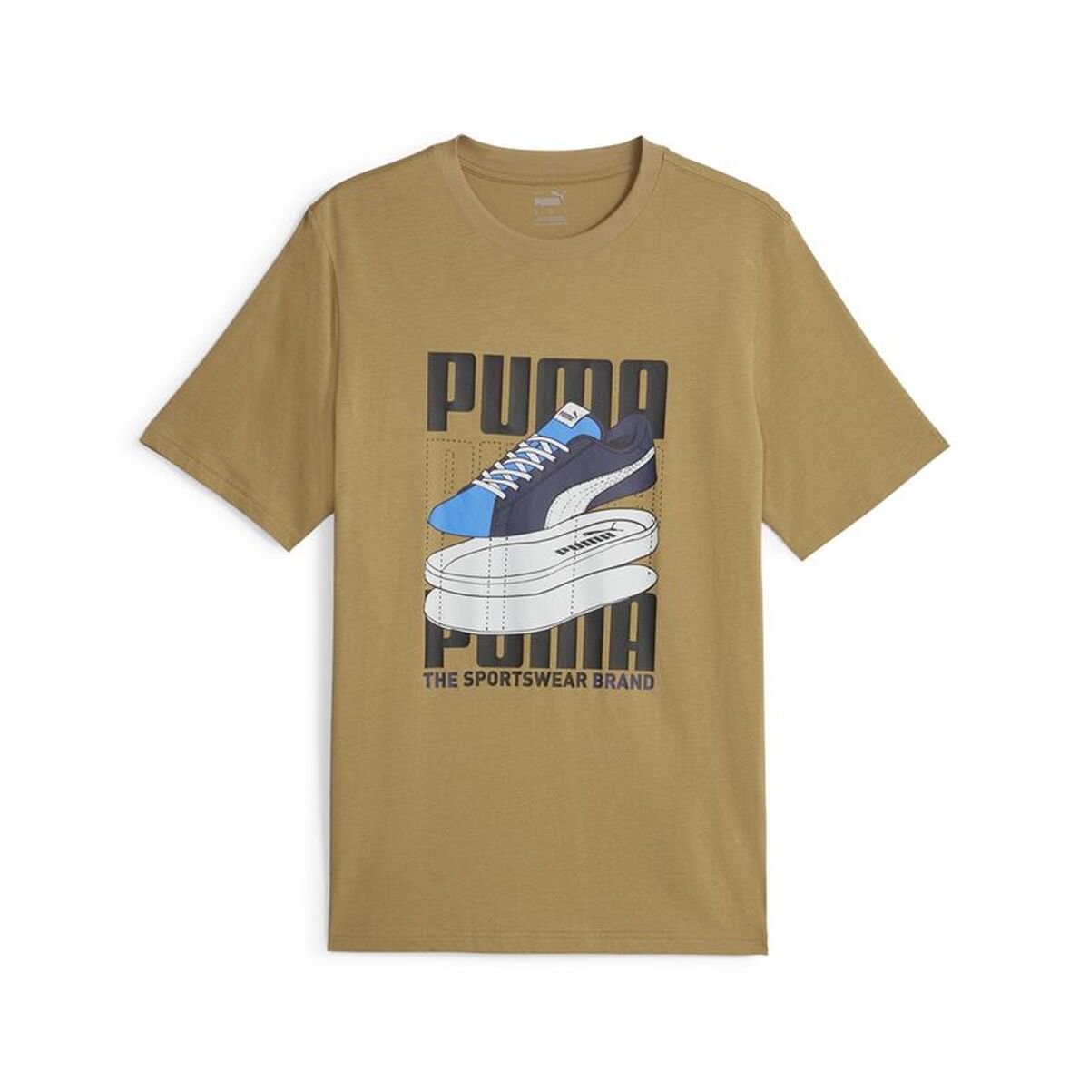 Camisola de Manga Curta Homem Puma Puma Graphics Sneaker Dourado