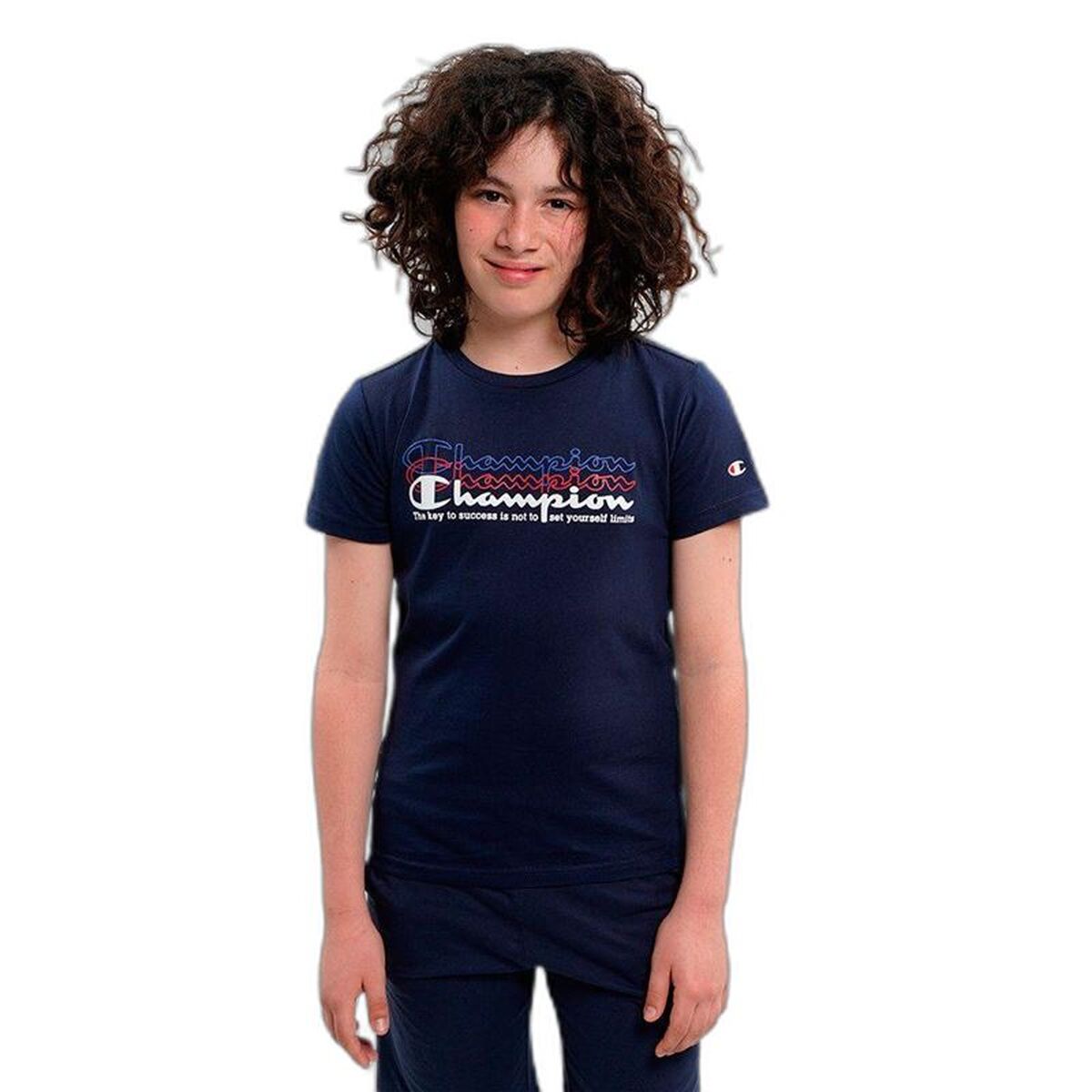 Camisola de Manga Curta Infantil Champion Crewneck