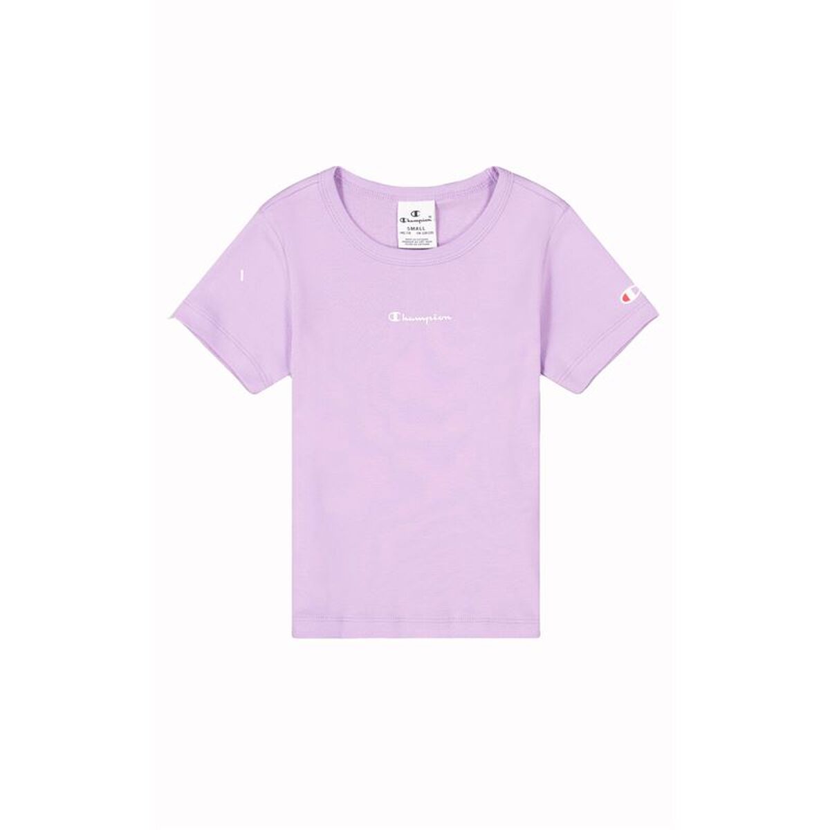 Camisola de Manga Curta Infantil Champion Champion Crewneck Lavanda