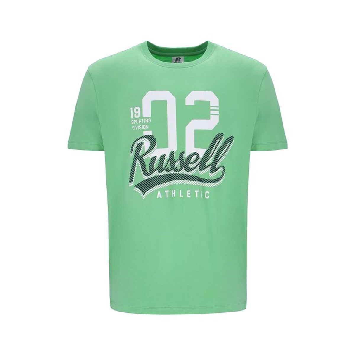 Camisola de Manga Curta Homem Russell Athletic Amt A30101 Verde Claro