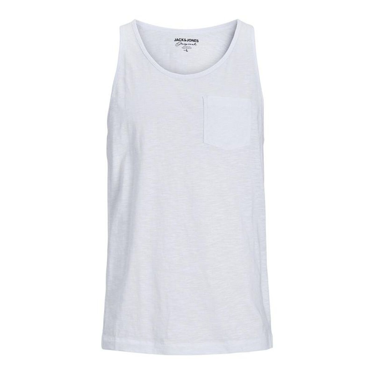 T-Shirt de Alças Homem Jack & Jones tampa Slub Branco