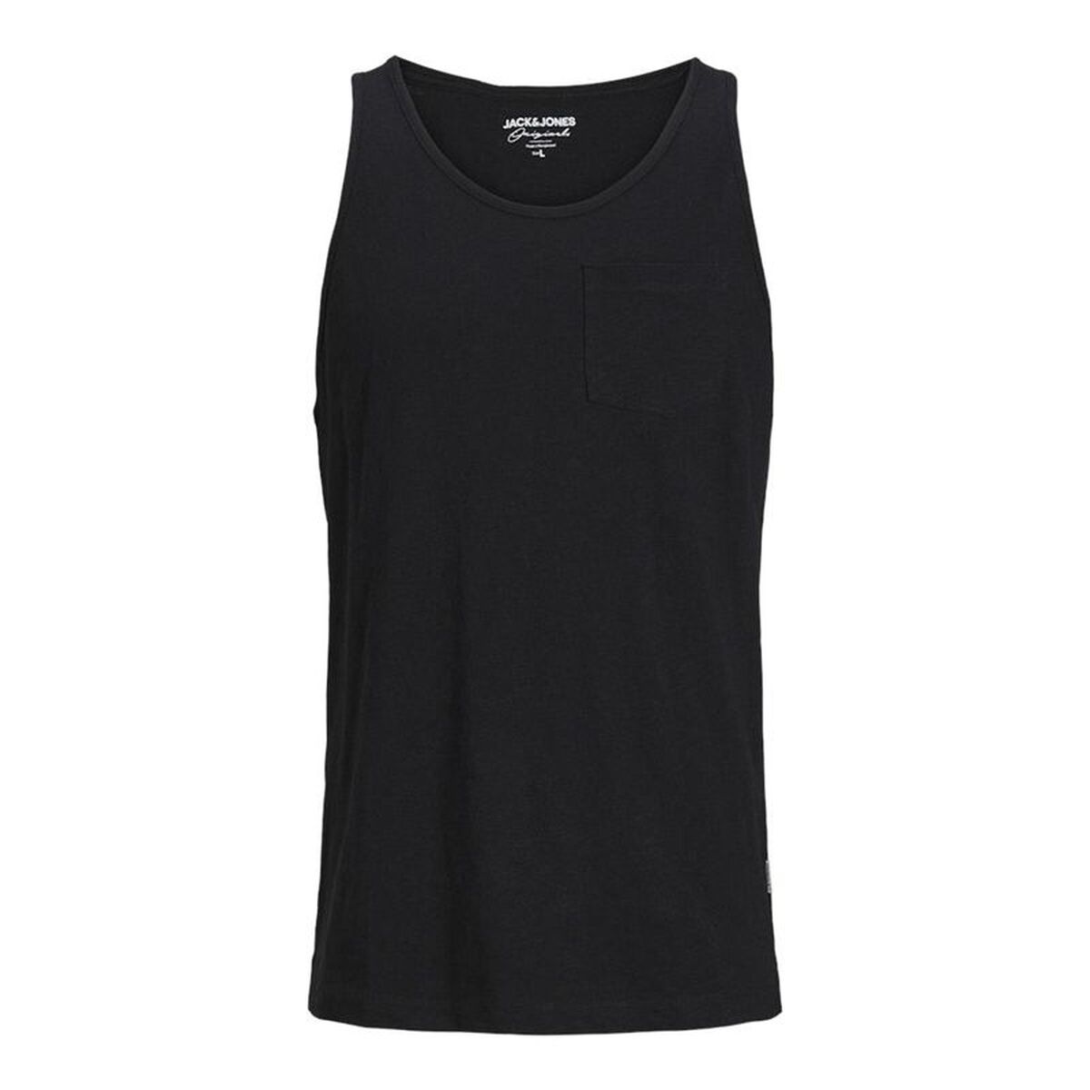 T-Shirt de Alças Homem Jack & Jones tampa Slub Preto