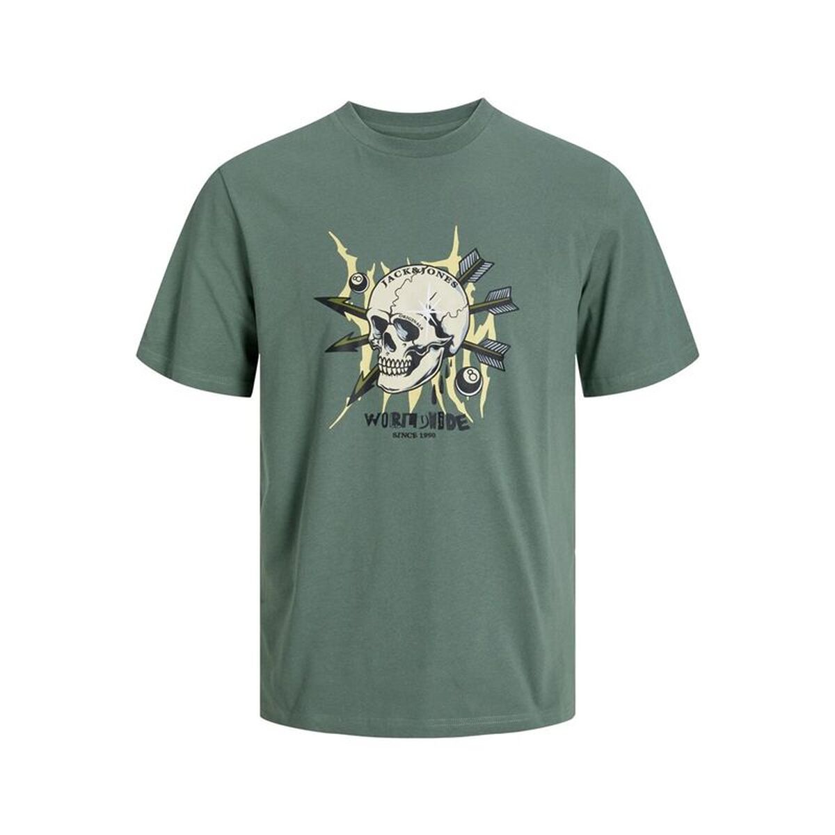 Camisola de Manga Curta Infantil Jack & Jones Jorheavens Neck Azeitona