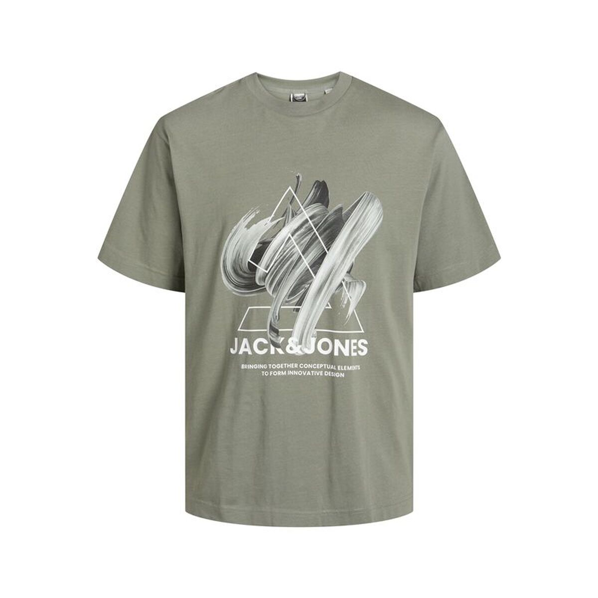 Camisola de Manga Curta Infantil Jack & Jones Jcotint Tee Ss Crew Neck Caqui