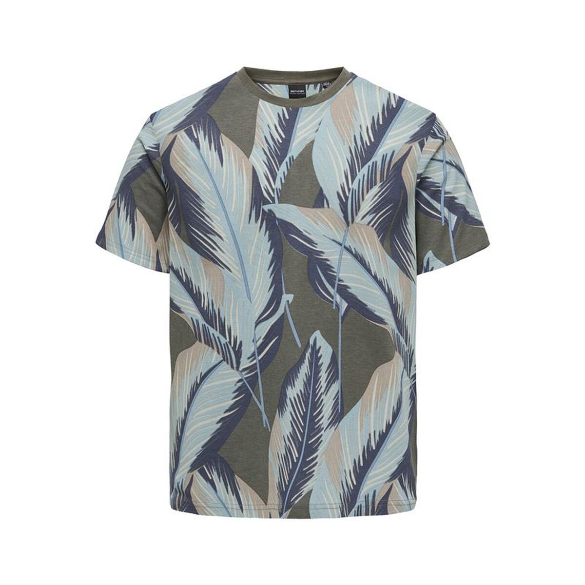 Camisola de Manga Curta Homem Only & Sons Onskobe Reg Azeitona