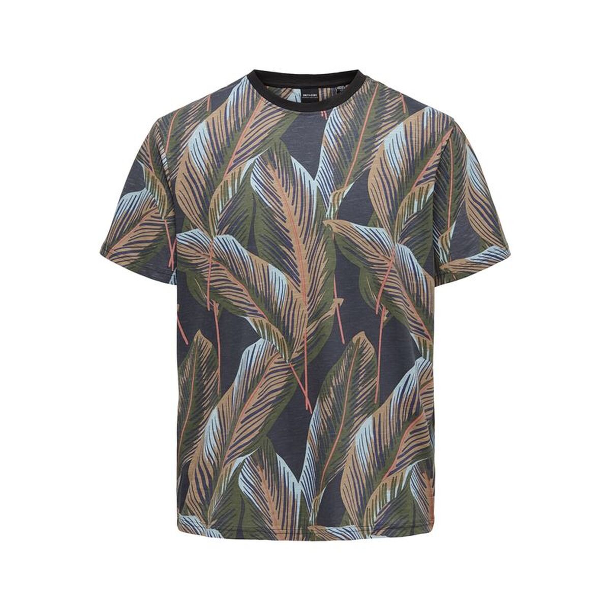 Camisola de Manga Curta Homem Only & Sons Onskobe Reg Preto