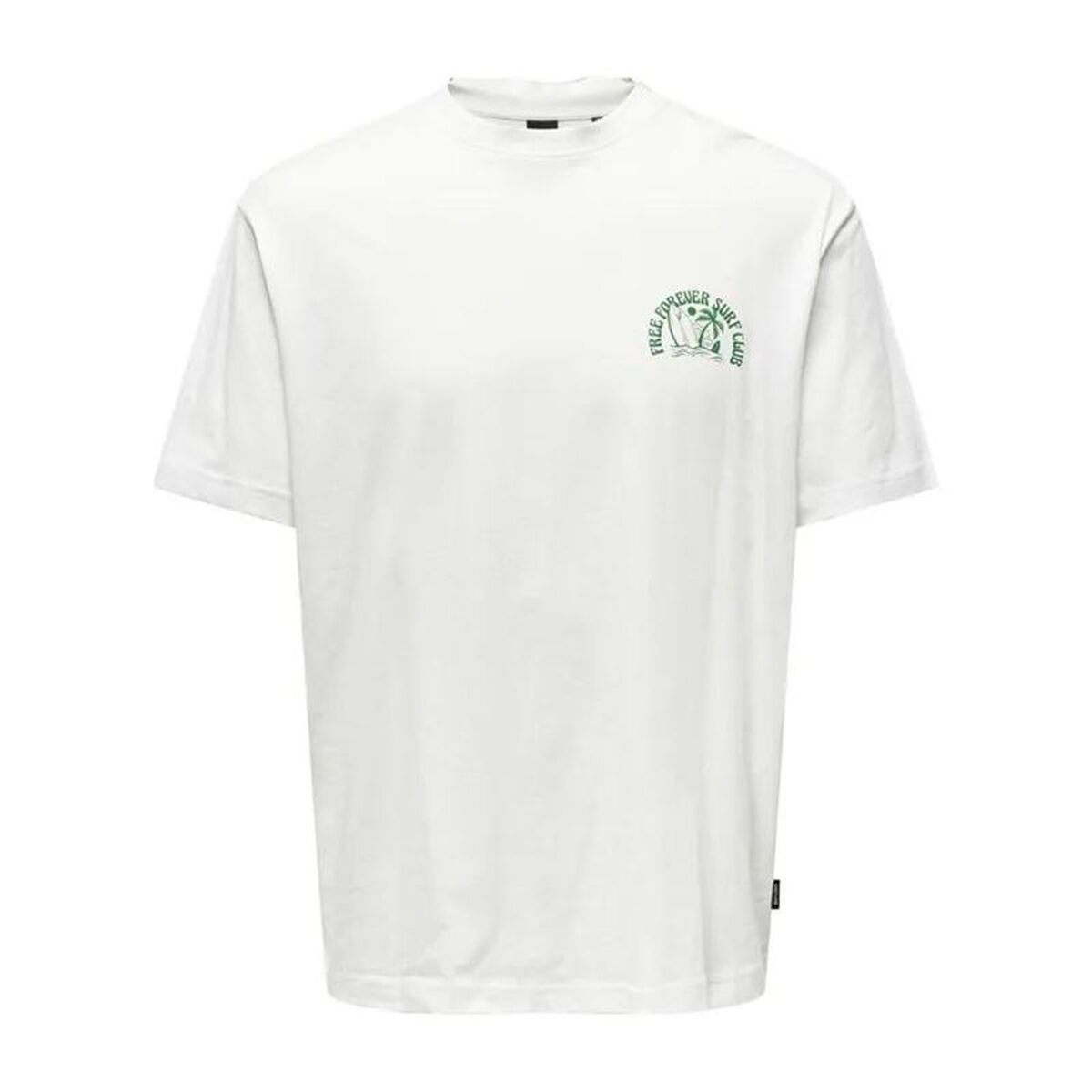 Camisola de Manga Curta Homem Only & Sons Onskylan Rlx Icon Cloud Dancer Branco