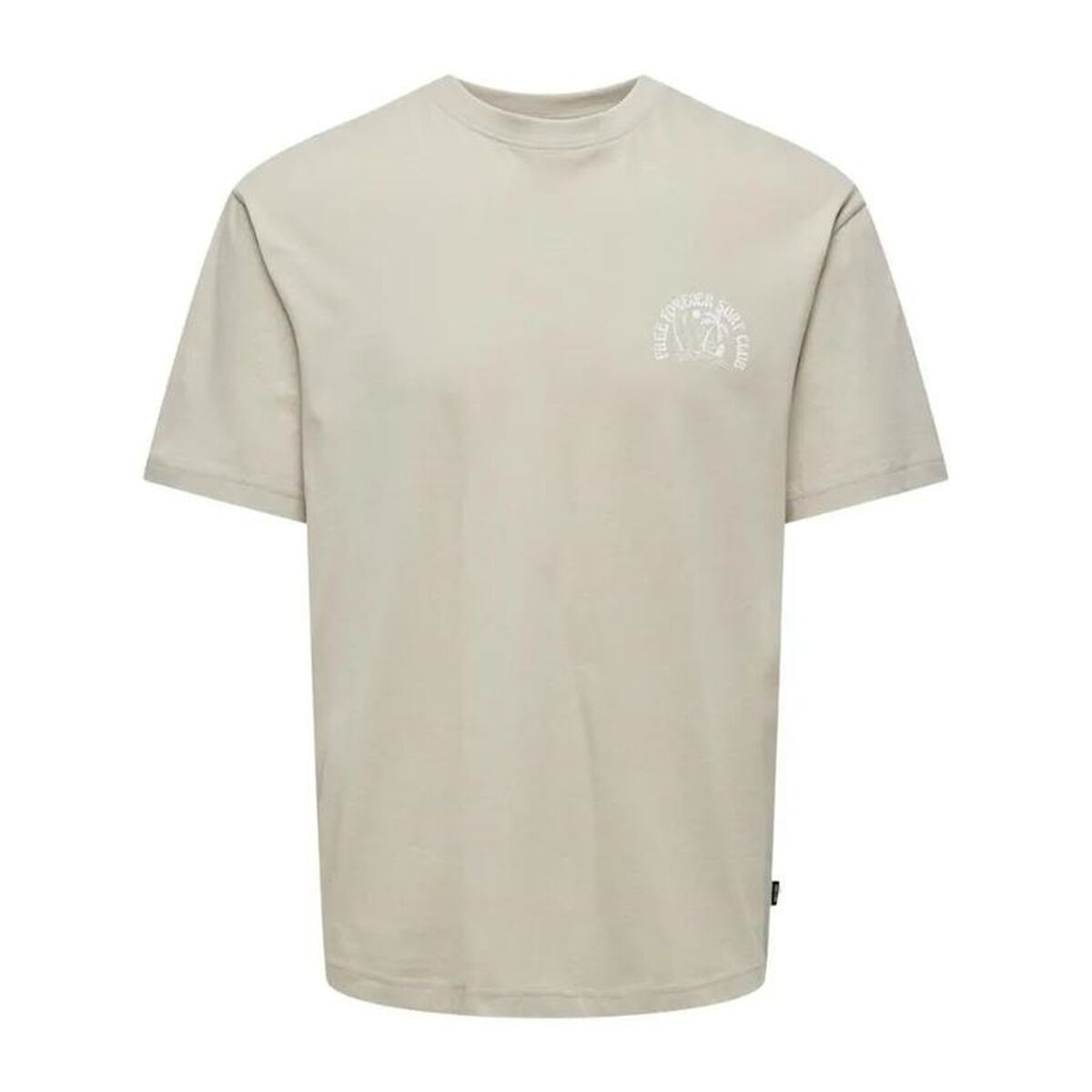 Camisola de Manga Curta Homem Only & Sons Onskylan Rlx Icon Bege