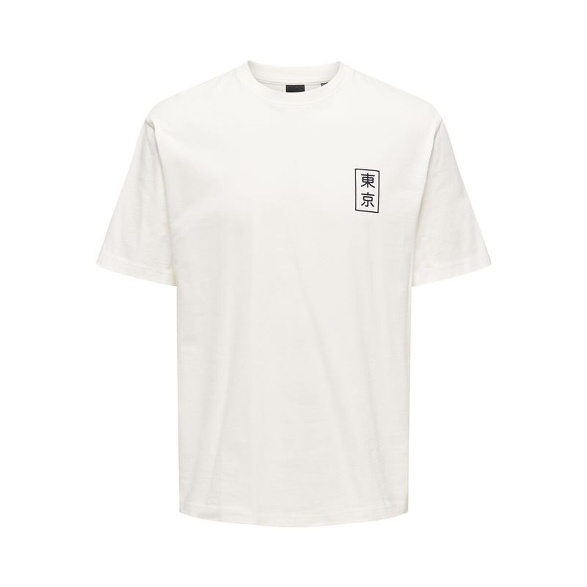Camisola de Manga Curta Homem Only & Sons Onskace Rlx Jap Branco