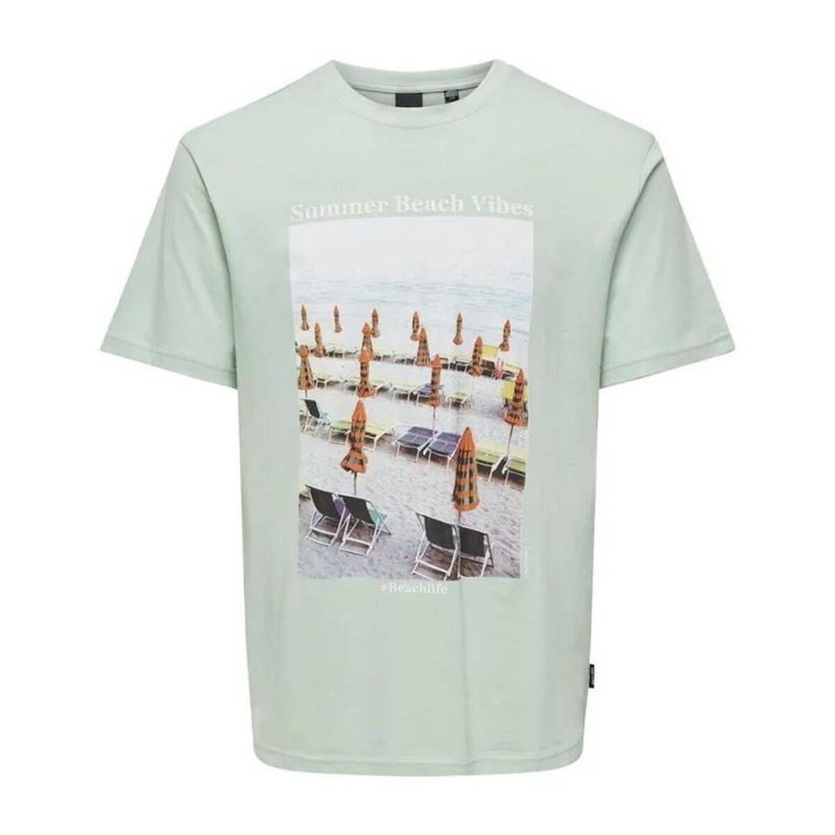 Camisola de Manga Curta Homem Only & Sons Onskolton Reg Beach Surf Preto