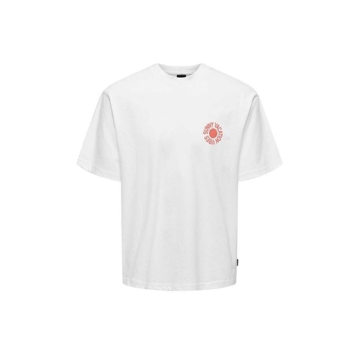 Camisola de Manga Curta Homem Only & Sons Kasen Rlx Branco