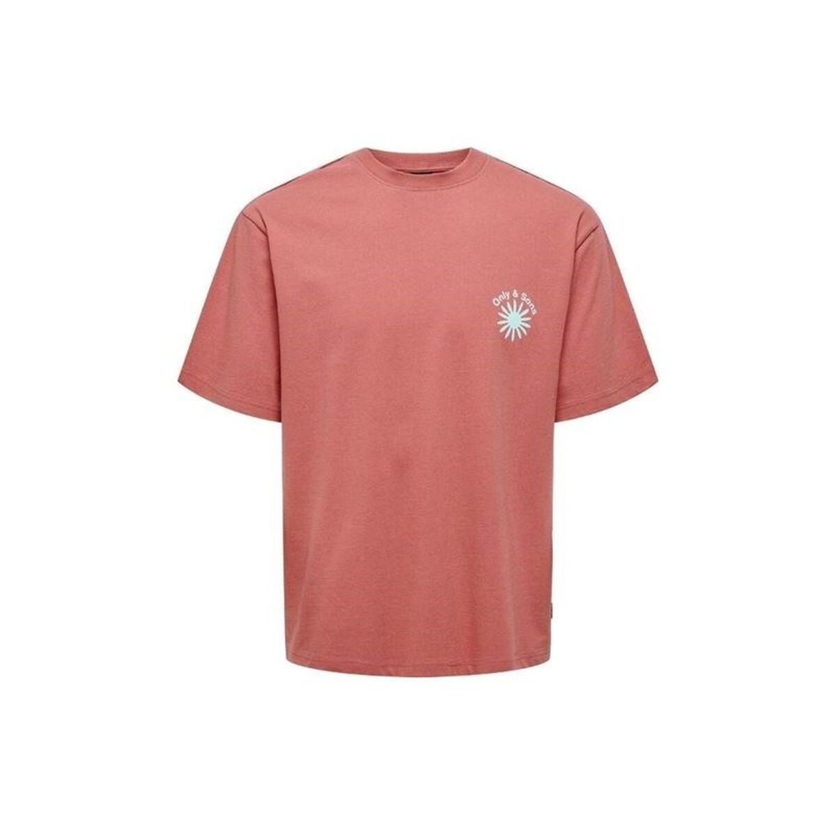 Camisola de Manga Curta Homem Only & Sons Onskasen Rlx Salmão