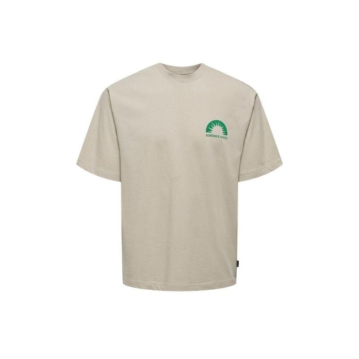 Camisola de Manga Curta Homem Only & Sons Onskasen Rlx Silver Lining Cinzento