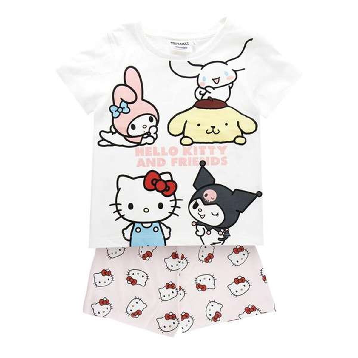 Pijama Infantil Hello Kitty Branco