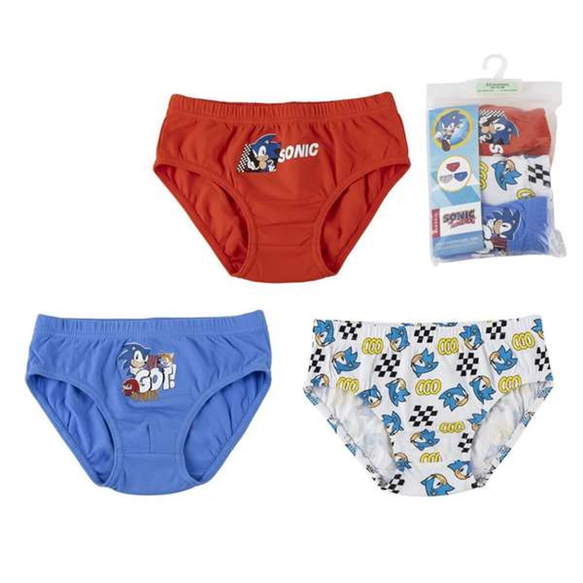 Pack de cuecas Sonic Multicolor