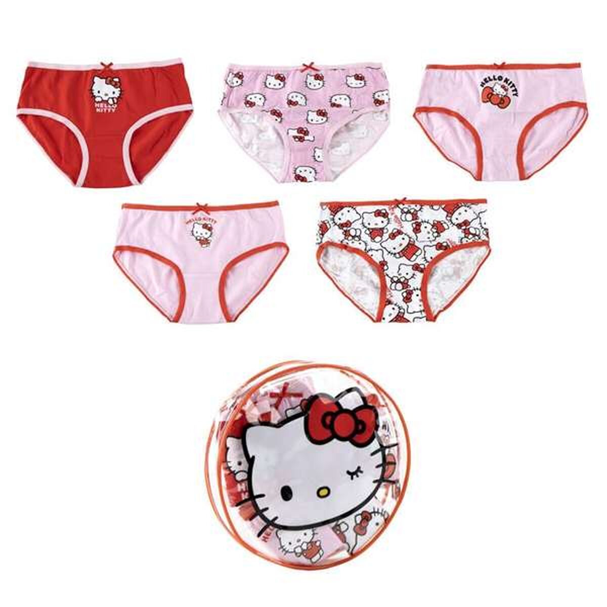 Conjunto de Cuecas para Menina Hello Kitty Multicolor