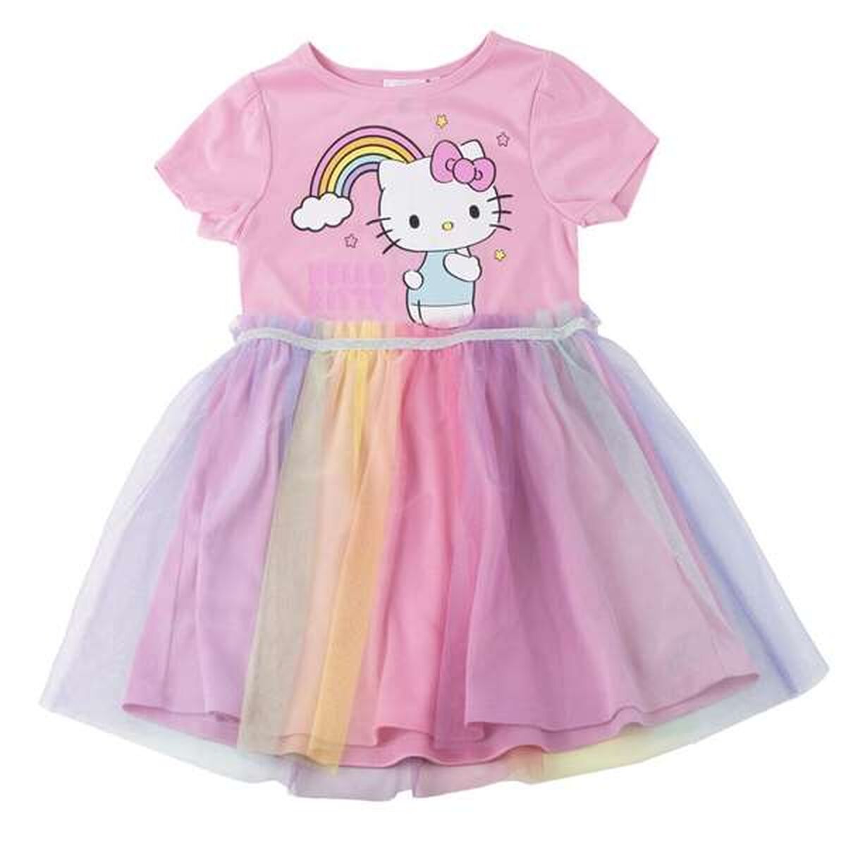 Vestido Hello Kitty Cor de Rosa